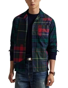 Classic Fit Patchwork Oxford Camp Shirt in Assorted