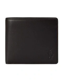 Calfskin Billfold Coin Wallet in Brown