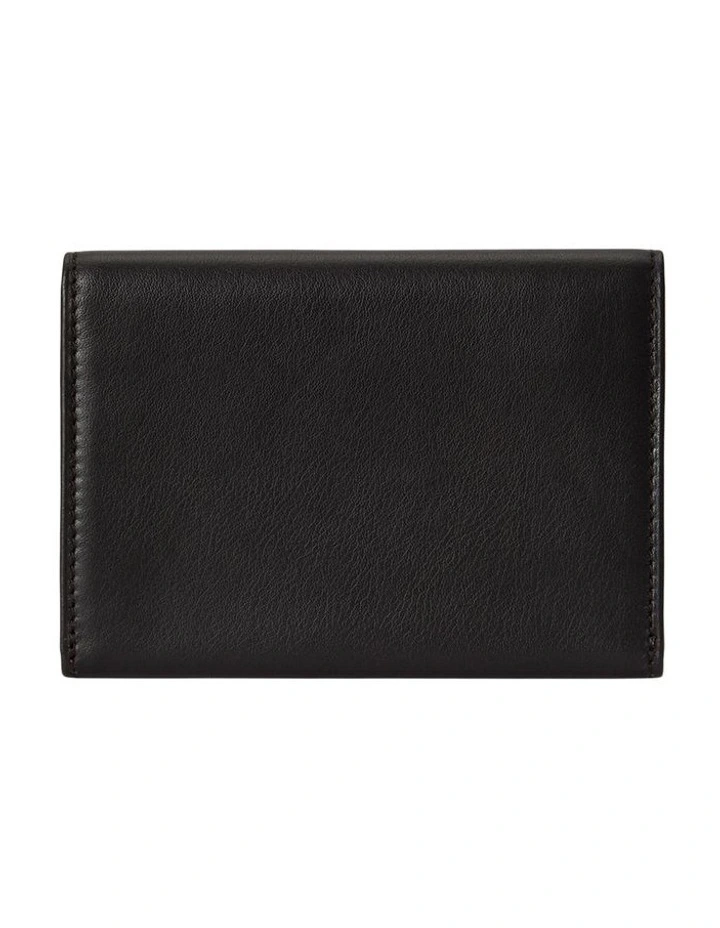 Calfskin Folded Card Case in Brown image 2