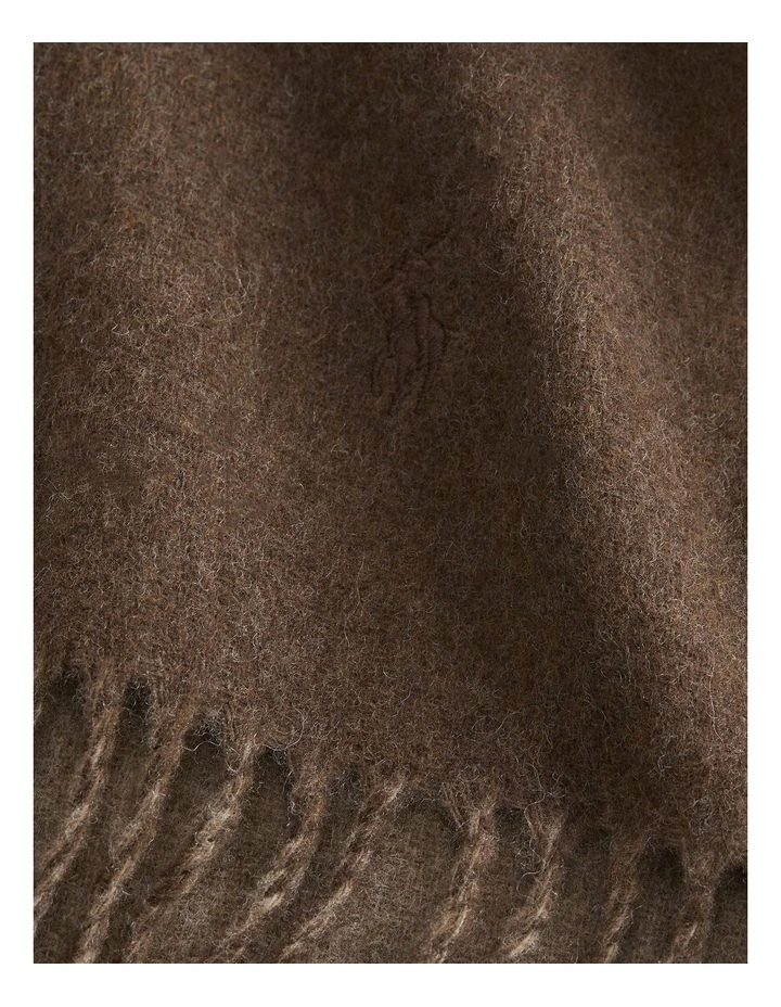 Reversible Wool-Blend Scarf in Brown image 2