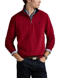 The Fleece Quarter-Zip Sweatshirt in Red