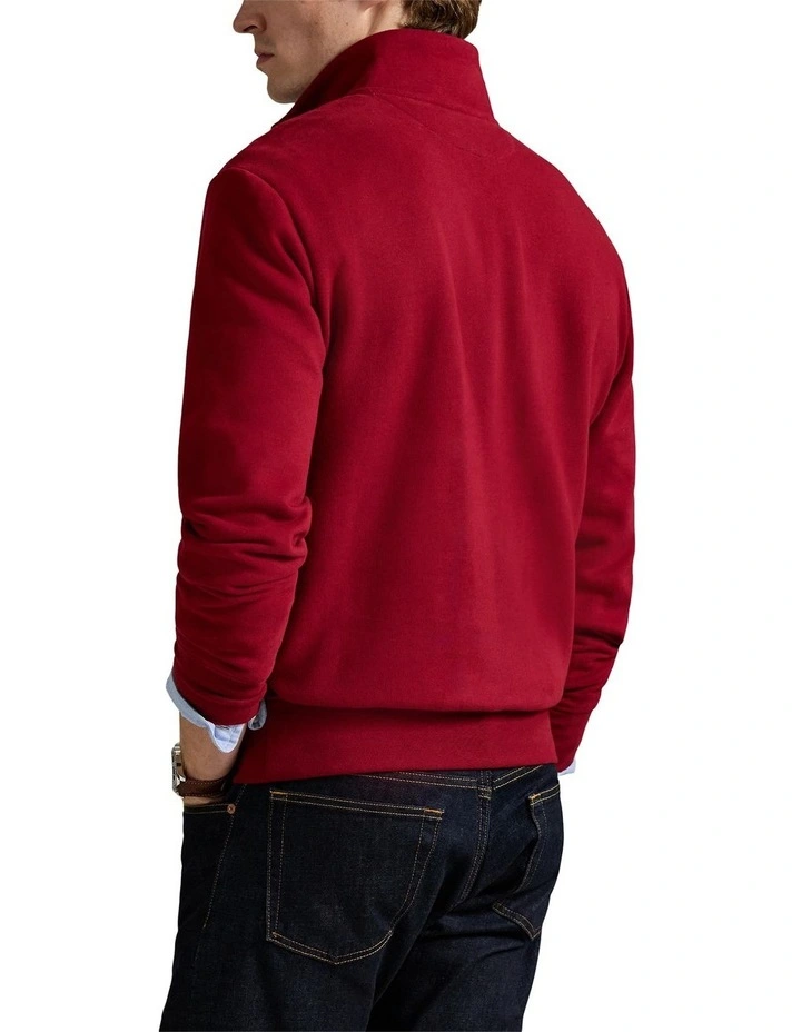 The Fleece Quarter-Zip Sweatshirt in Red image 2