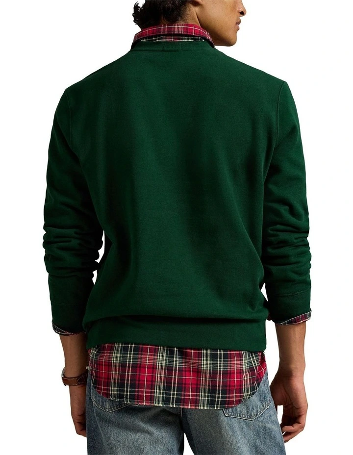 Polo Bear Fleece Sweatshirt in Green image 2