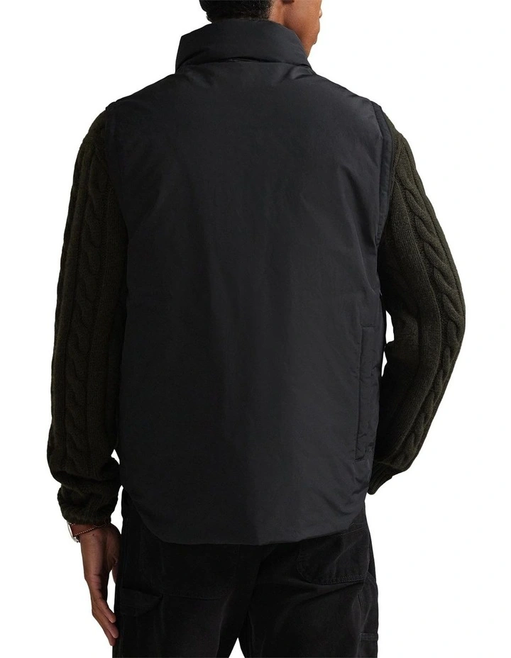 The Elsdon Down Utility Vest in Black image 2