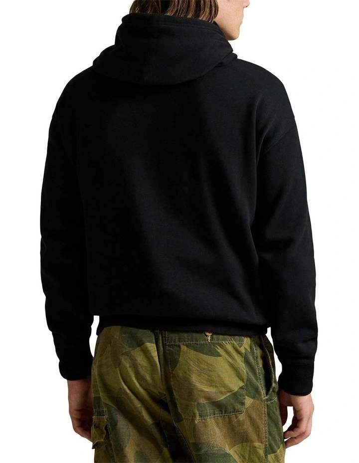 Big Fit Fleece Hoodie in Black image 2