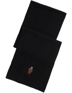 Bear Knit Scarf in Black