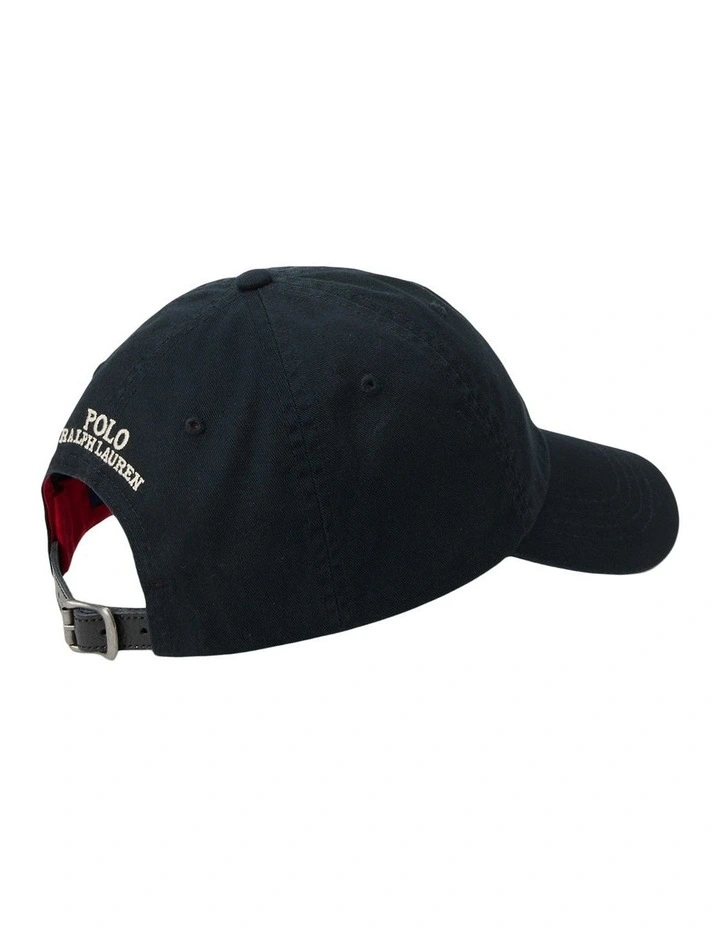 Polo Bear Twill Ball Cap in Black image 2