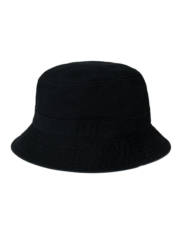 Polo Bear Twill Bucket Hat in Black image 2