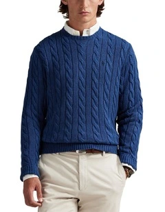 Cable-Knit Cotton Sweater