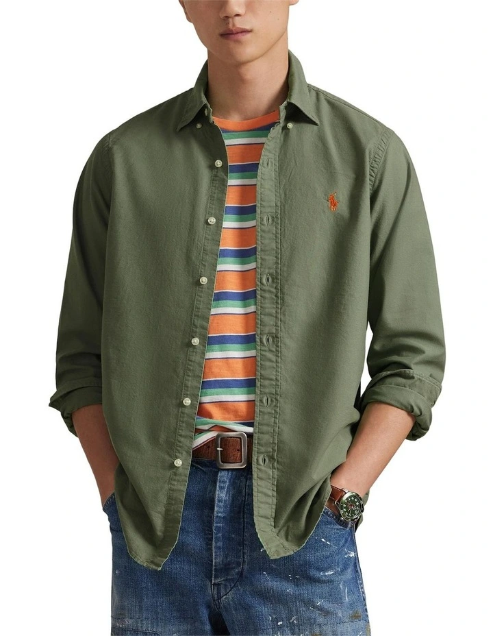 Classic Fit Garment-Dyed Oxford Shirt image 1