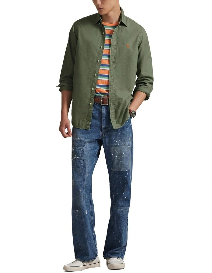 Classic Fit Garment-Dyed Oxford Shirt image 3
