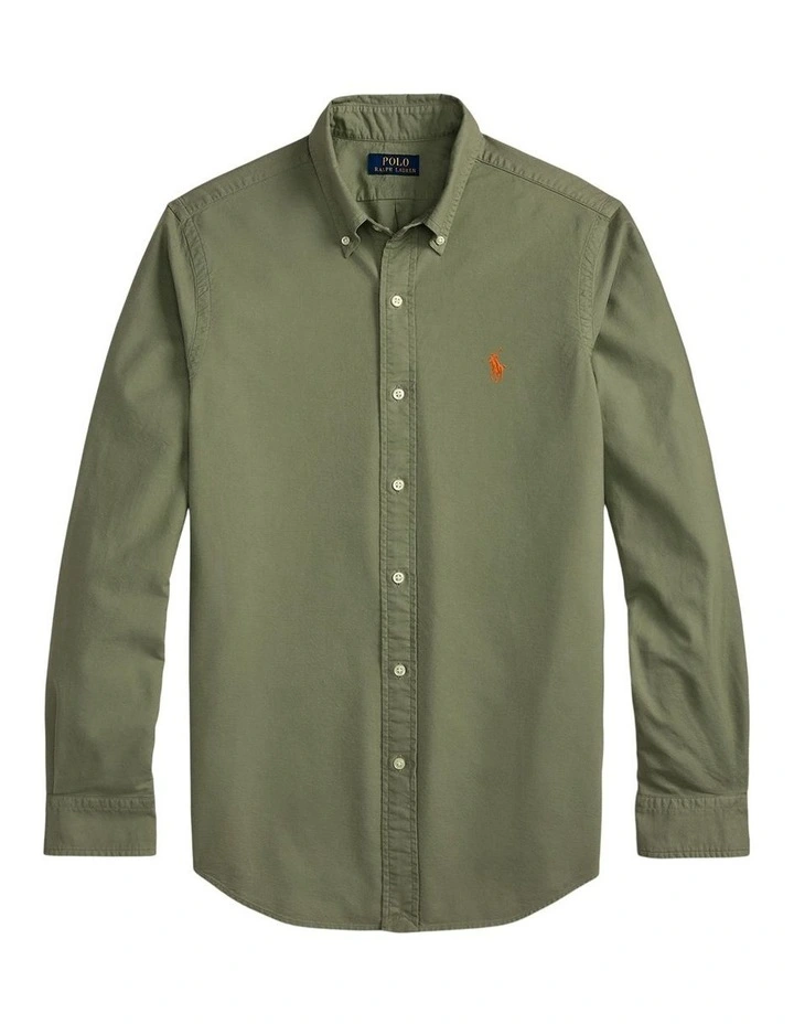 Classic Fit Garment-Dyed Oxford Shirt image 4