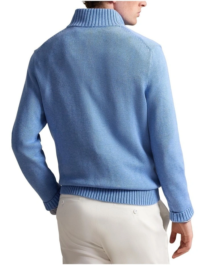 Cotton Quarter-Zip Mockneck Sweater image 2