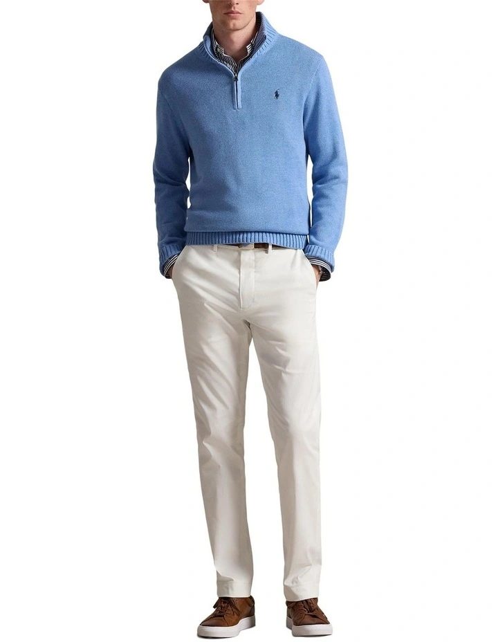 Cotton Quarter-Zip Mockneck Sweater image 3