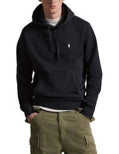 Loopback Fleece Hoodie in Black