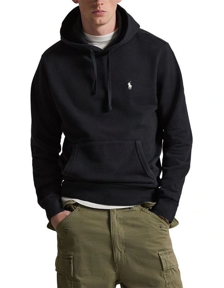 Loopback Fleece Hoodie in Black image 1