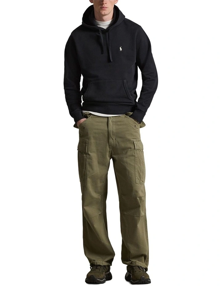 Loopback Fleece Hoodie in Black image 3