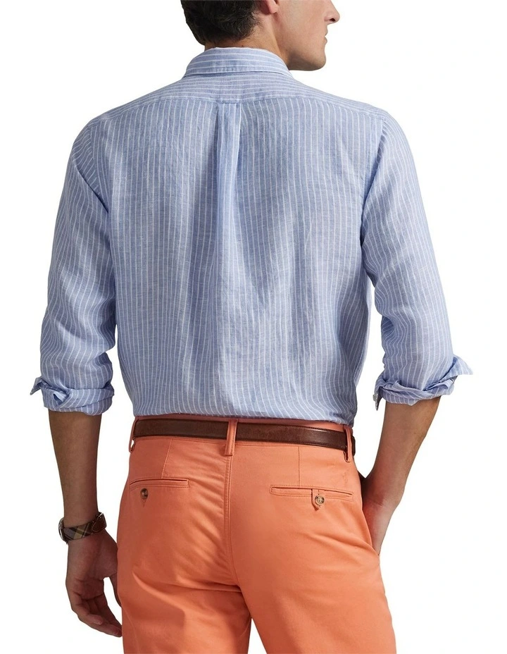 Classic Fit Striped Linen Shirt image 2