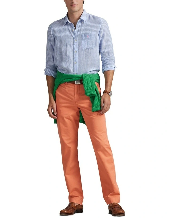Classic Fit Striped Linen Shirt image 3