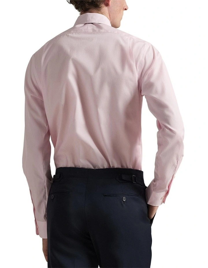 Classic Fit Striped Poplin Shirt in Pink image 2