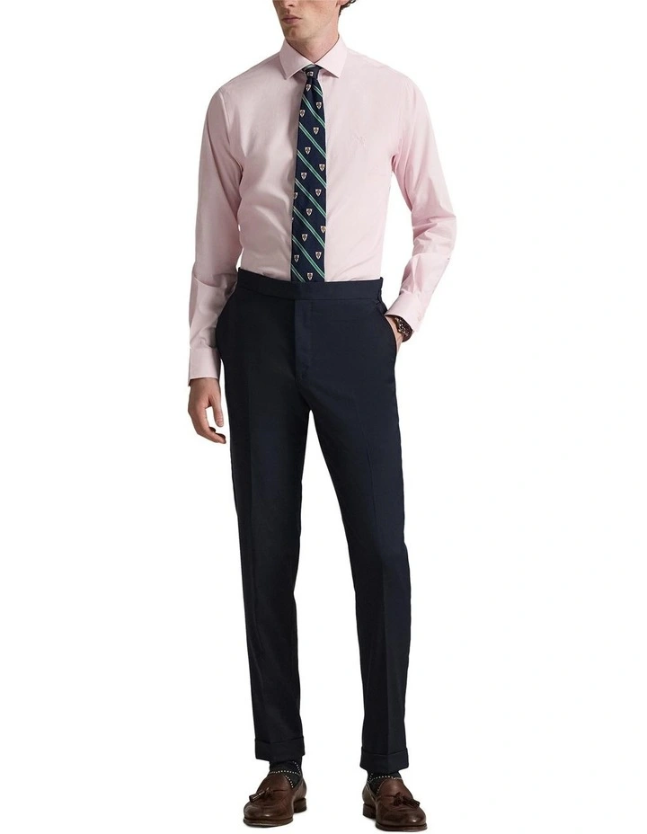 Classic Fit Striped Poplin Shirt in Pink image 3
