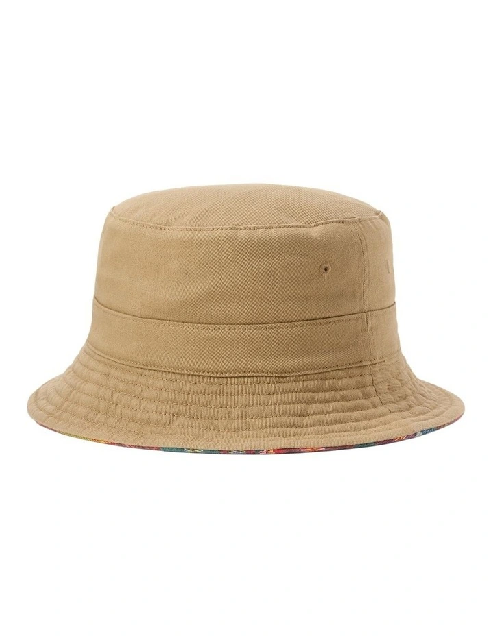 Reversible Twill-Flannel Bucket Hat image 2