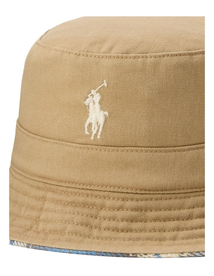 Reversible Twill-Flannel Bucket Hat image 4