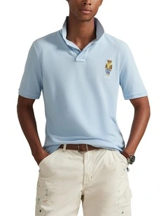Classic Fit Polo Bear Mesh Polo Shirt