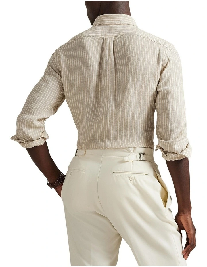 Custom Fit Striped Linen Shirt image 2