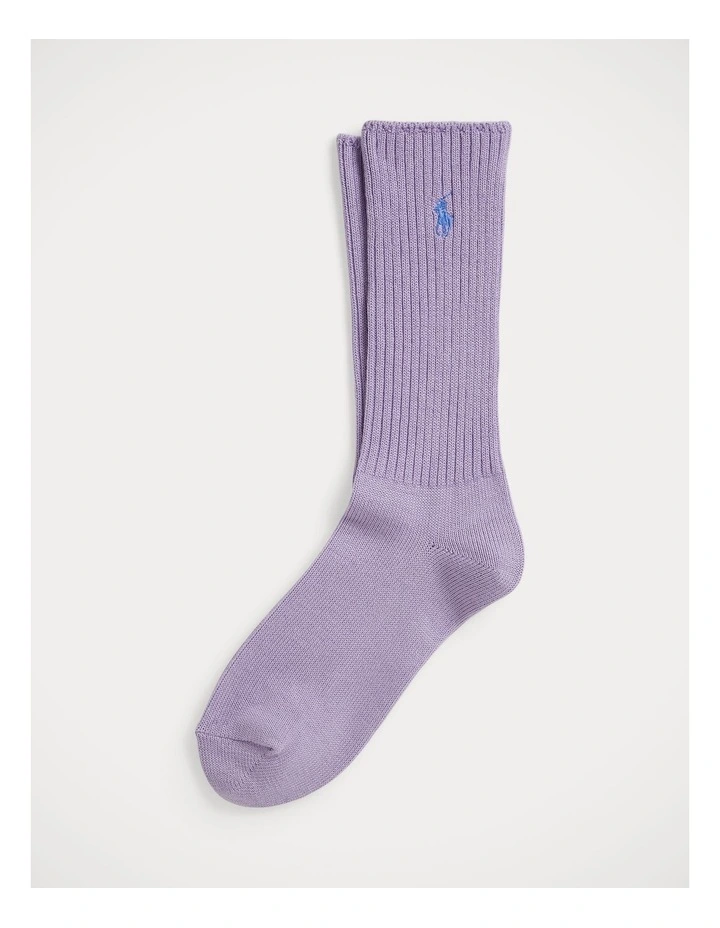 Ribbed Cotton-Blend Crew Socks image 1