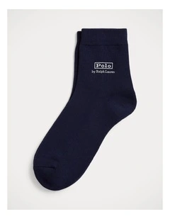 Logo Cotton-Blend Half-Crew Socks