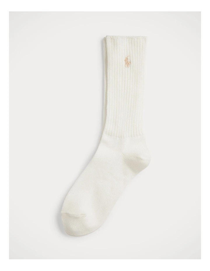 Ribbed Cotton-Blend Crew Socks image 1