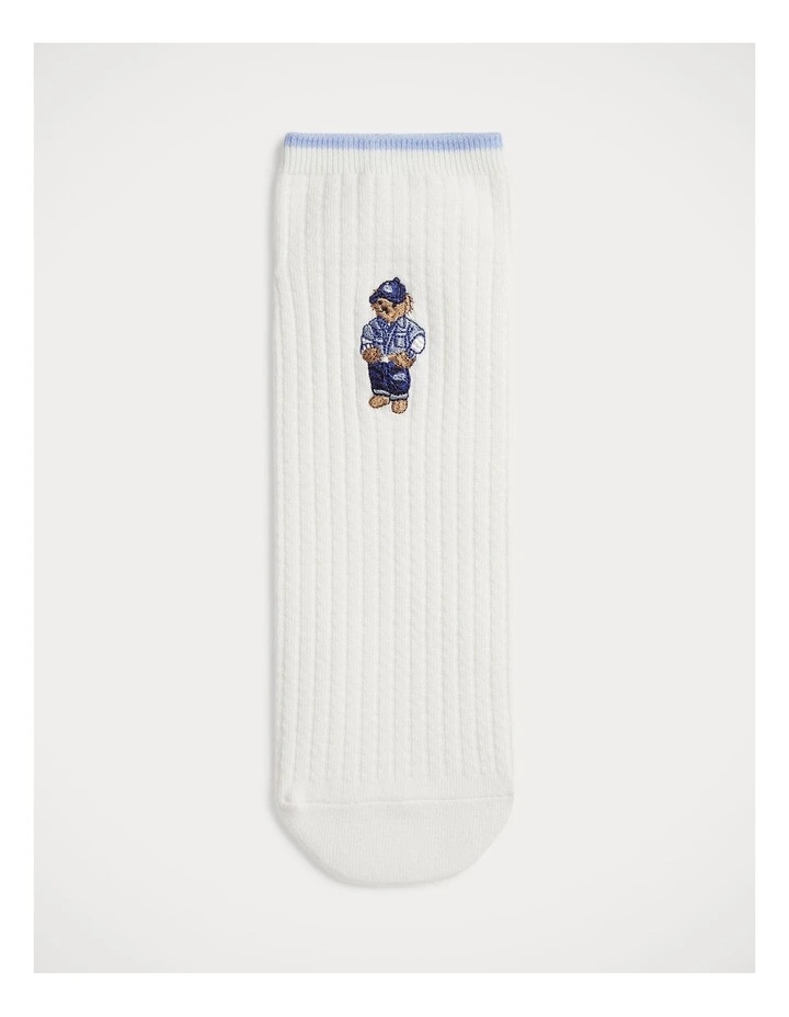 Polo Bear Mini-Cable Quarter-Crew Socks image 1