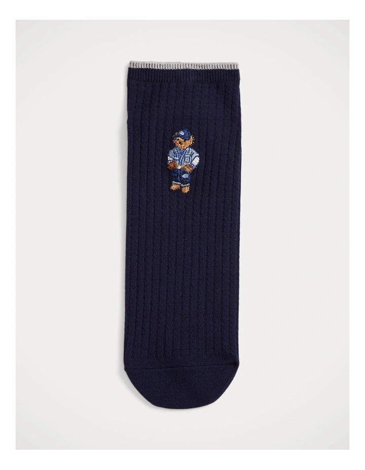 Polo Bear Mini-Cable Quarter-Crew Socks image 1