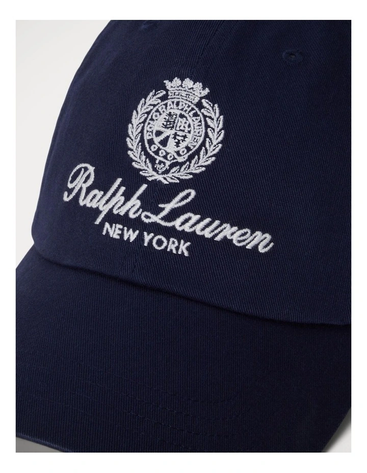 Crest-Embroidered Twill Ball Cap image 3