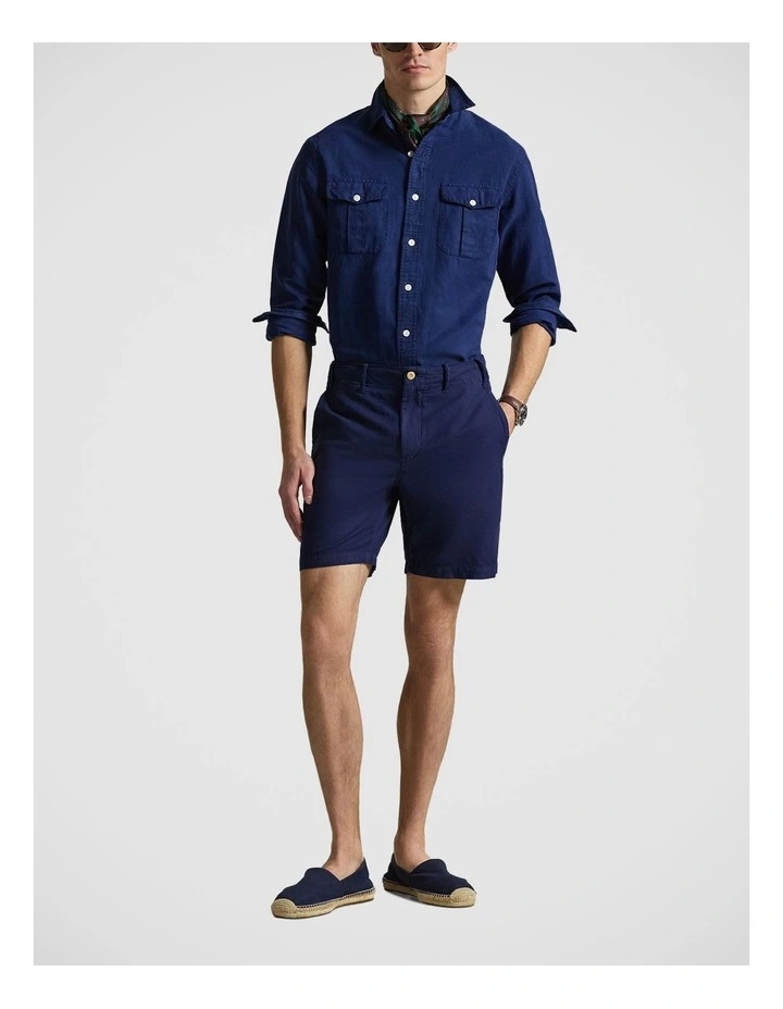 8.5-Inch Classic Fit Linen-Cotton Short image 3