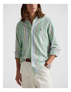 Classic Fit Striped Oxford Shirt