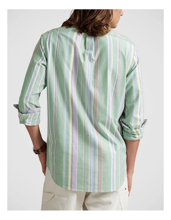 Classic Fit Striped Oxford Shirt image 2
