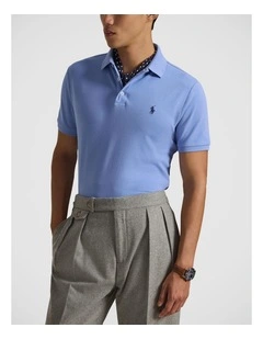 Custom Slim Fit Stretch Mesh Polo Shirt