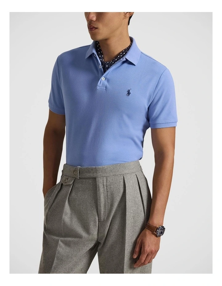 Custom Slim Fit Stretch Mesh Polo Shirt image 1