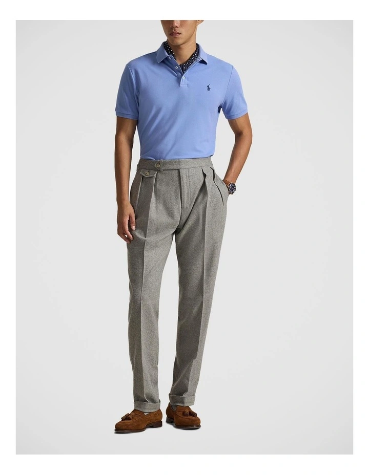 Custom Slim Fit Stretch Mesh Polo Shirt image 3