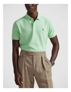Custom Slim Fit Stretch Mesh Polo Shirt