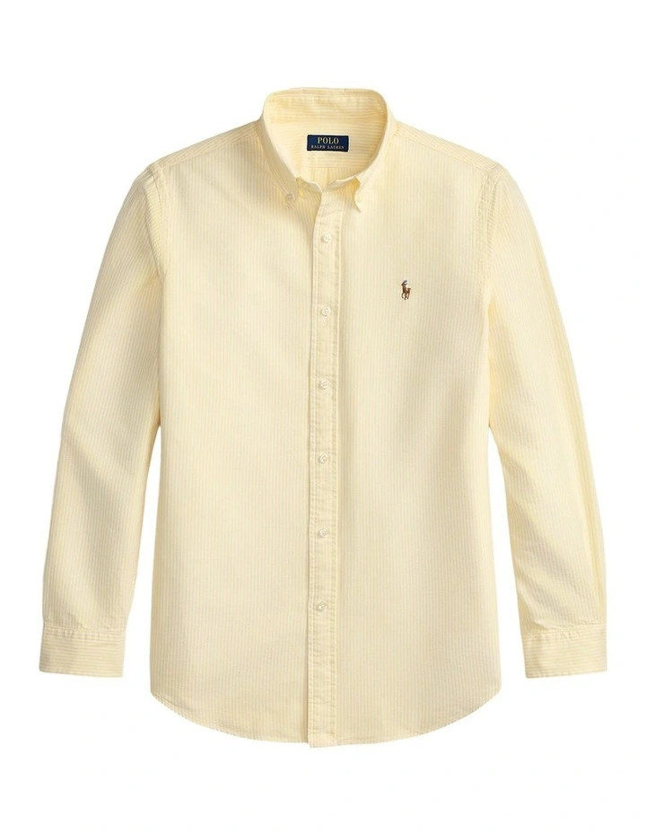 Classic Fit Striped Oxford Shirt image 4