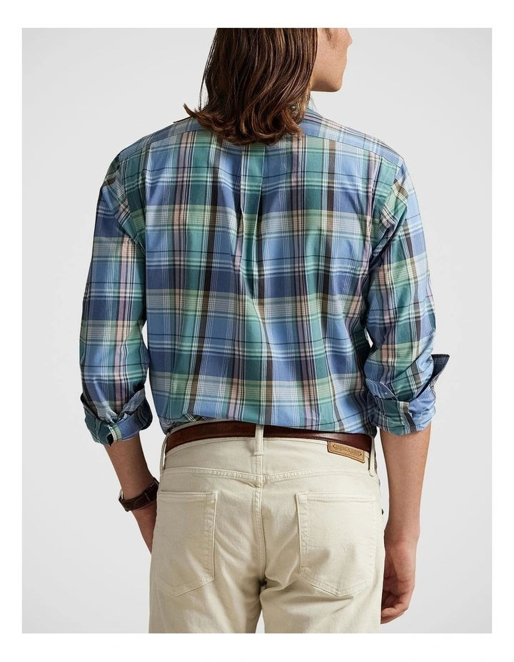 Classic Fit Plaid Poplin Shirt image 2