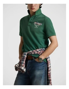 Classic Fit Truck-Appliqued Polo Shirt