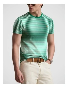 Custom Slim Fit Striped Jersey T-Shirt