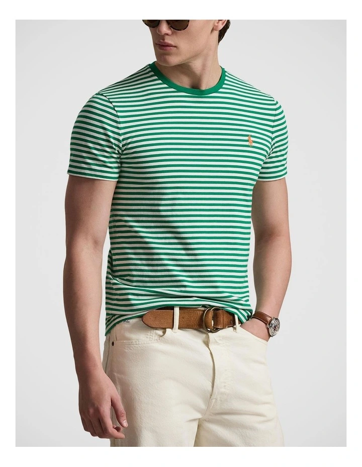 Custom Slim Fit Striped Jersey T-Shirt image 1