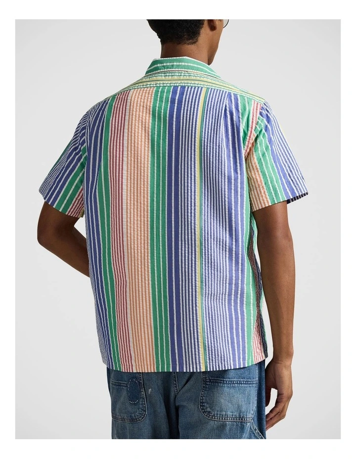 Classic Fit Striped Seersucker Shirt image 2