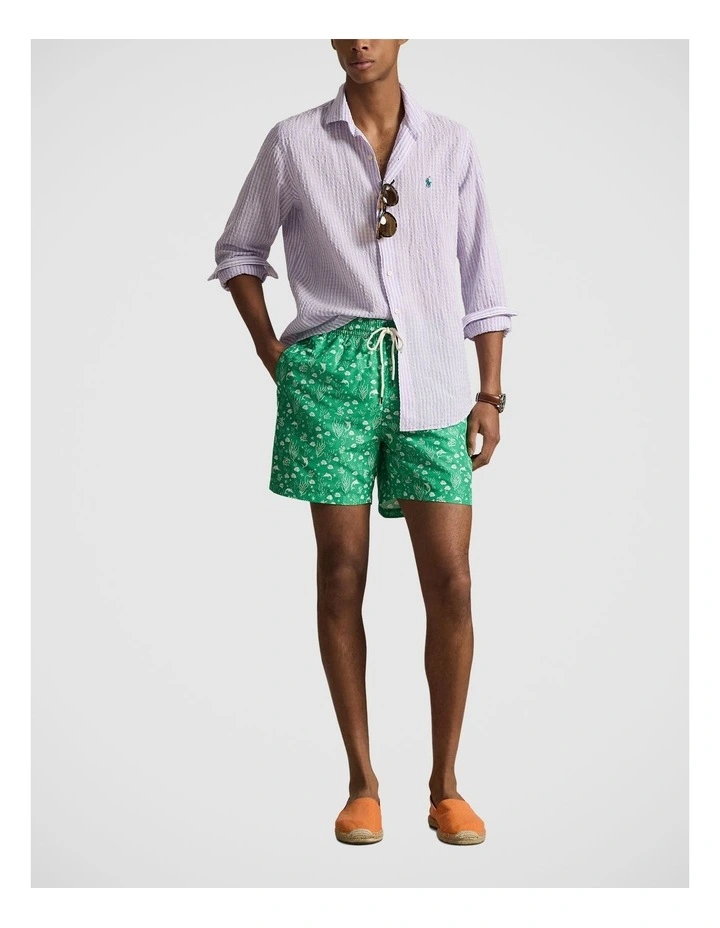 Classic Fit Striped Seersucker Shirt image 3