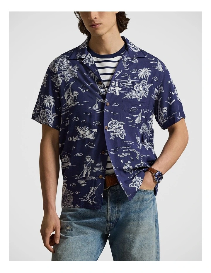 Classic Fit Polo Bear Camp Shirt image 1